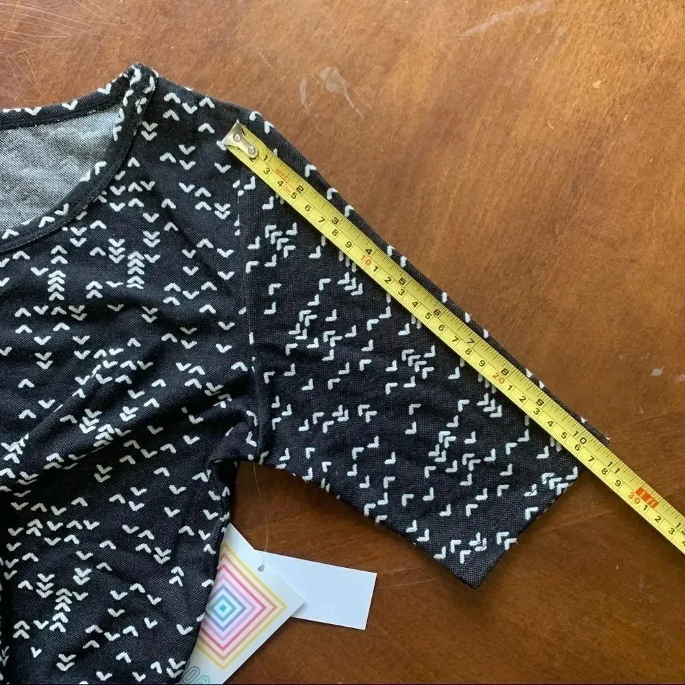 LuLaRoe XXS Julia Dress Black & White Pattern NWT - Picture 8 of 16